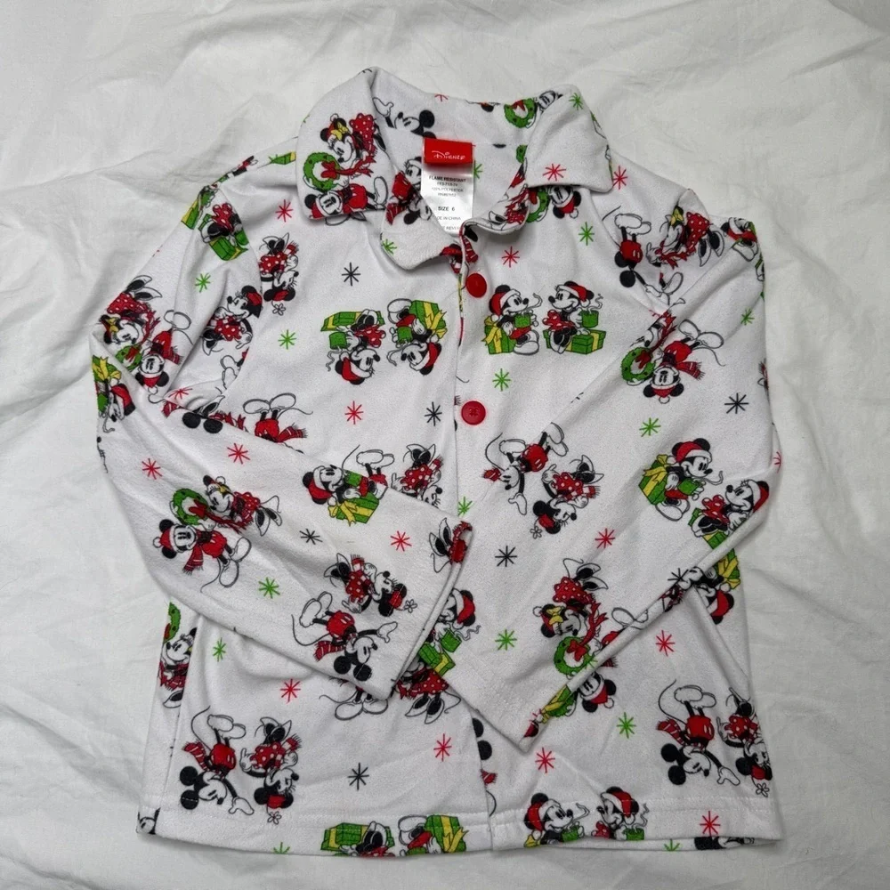 Disney Mickey & Minnie Christmas Pajama Set – Size 6